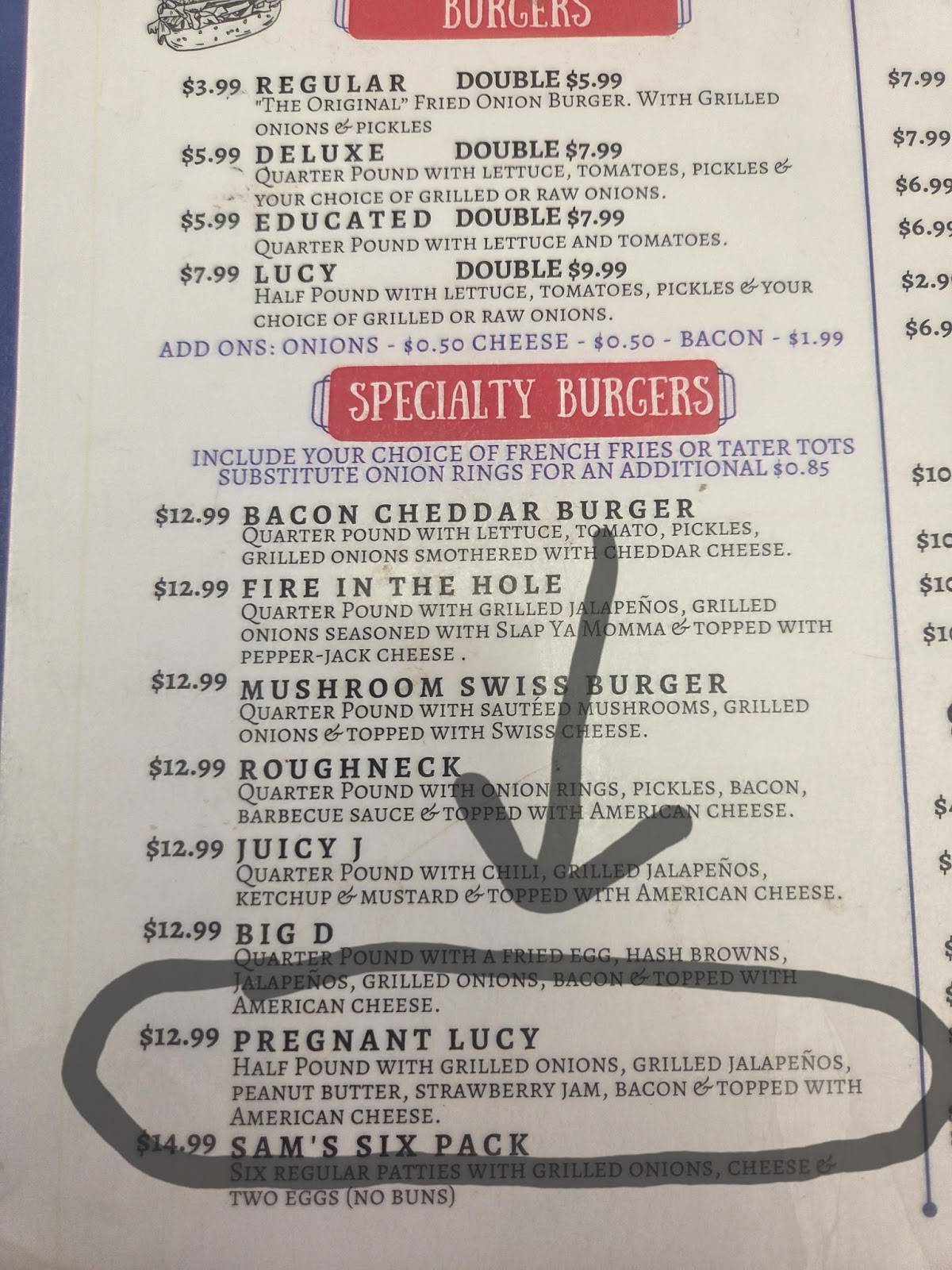 Hamburger Inn меню