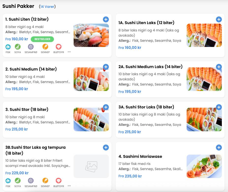 Helt Rått Sushi меню