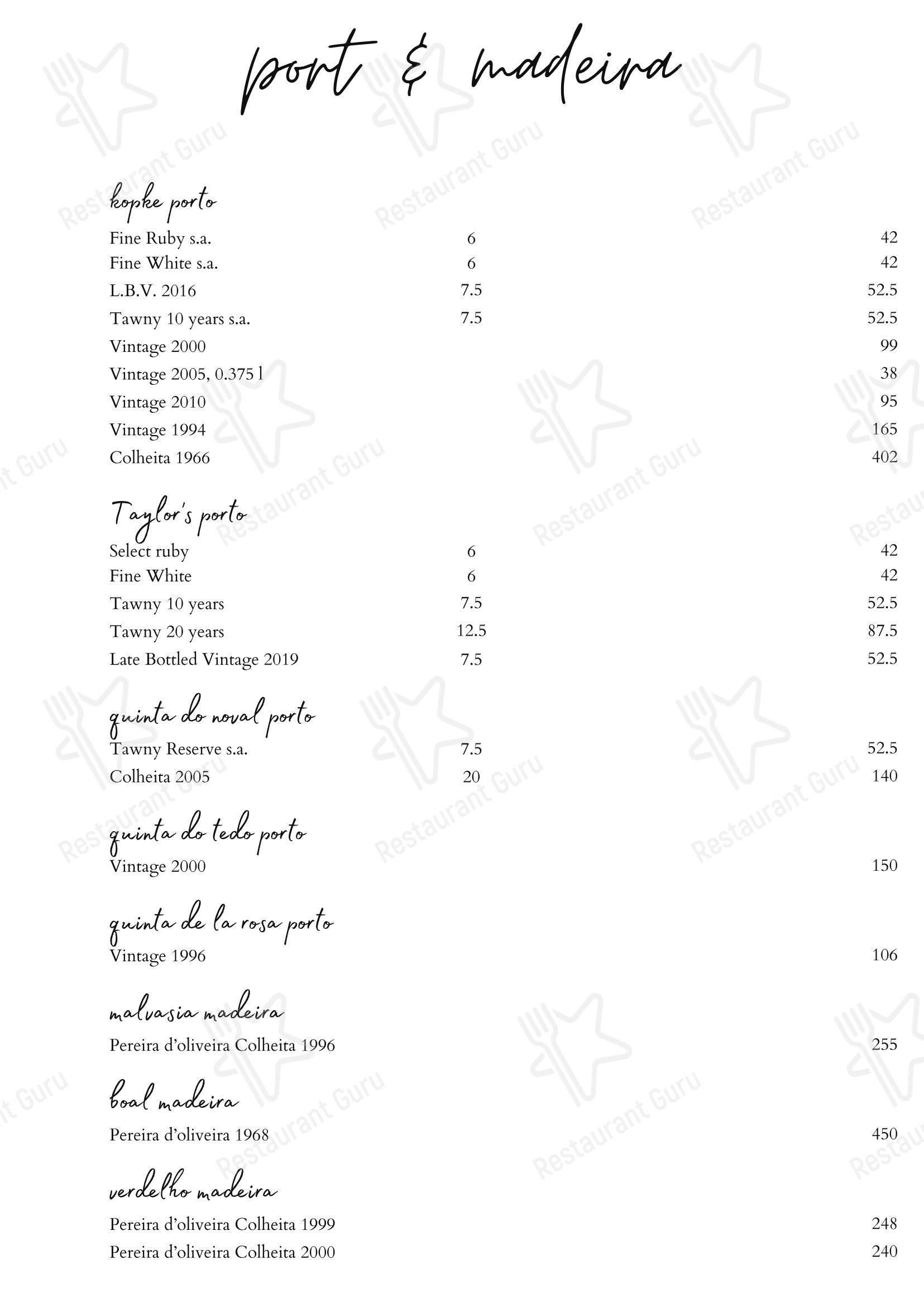 Меню ресторана Restaurant, Hotel & Spa Savarin - 菜单