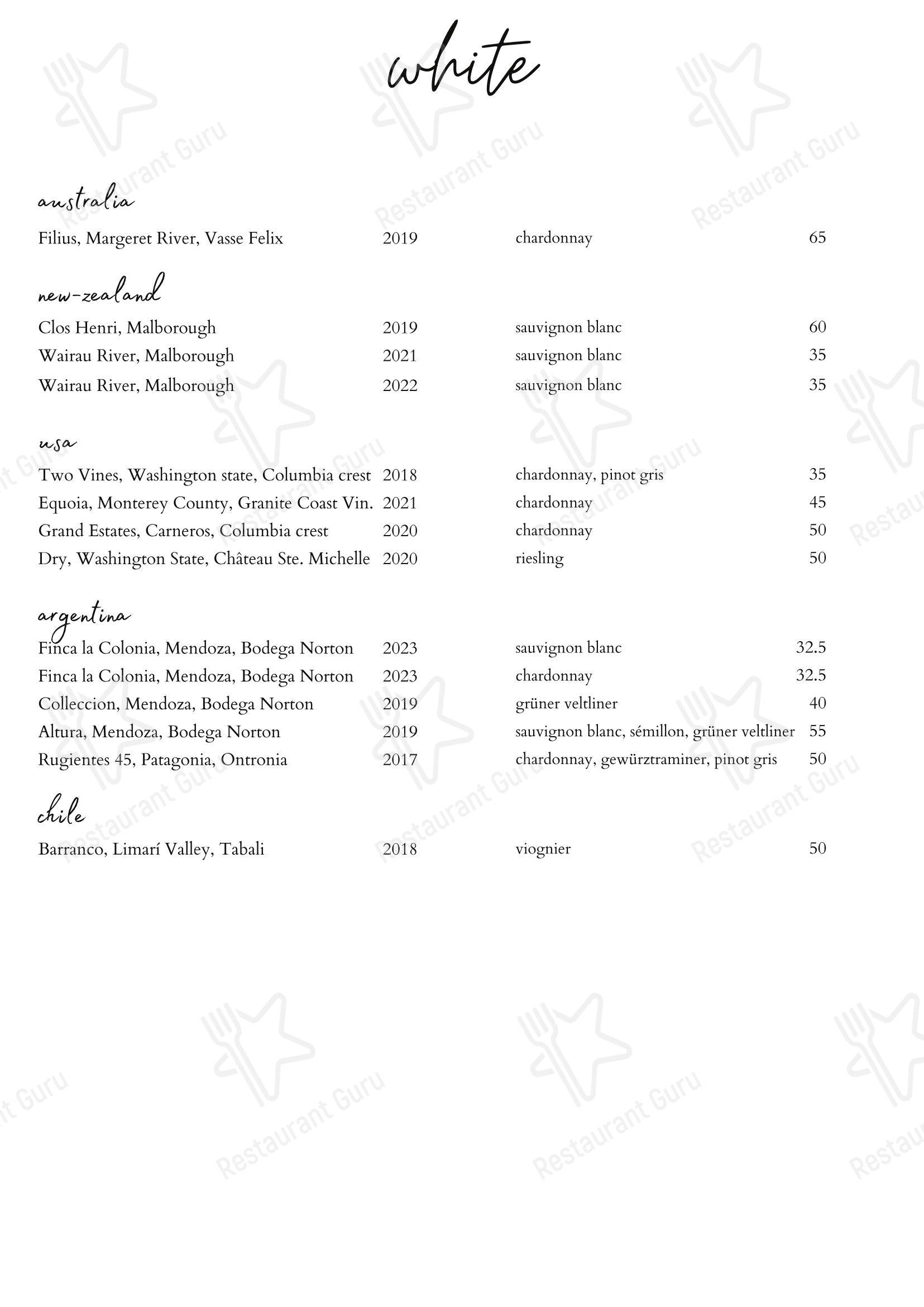 Меню ресторана Restaurant, Hotel & Spa Savarin - 菜单