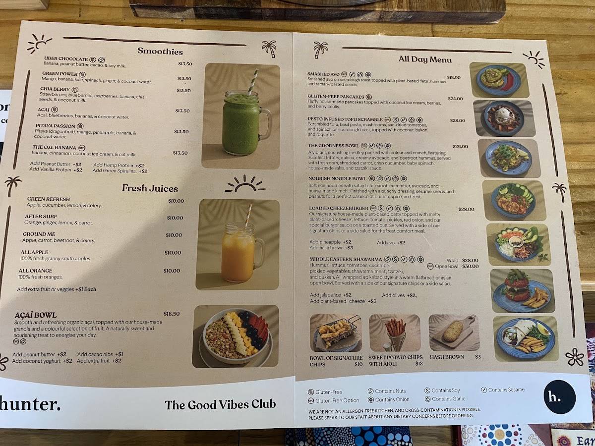 Hunter Cafe меню