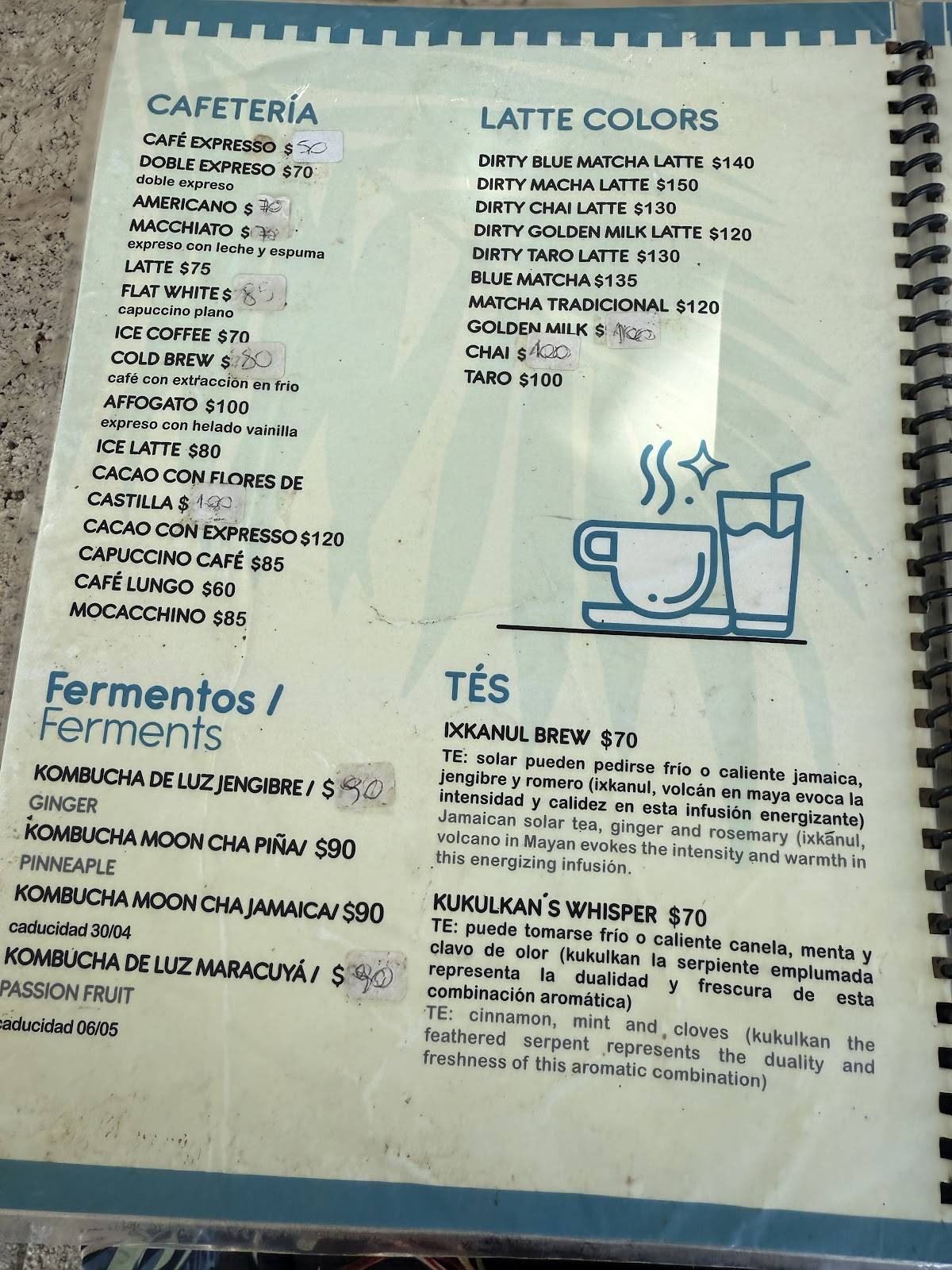 Kuxtal Organic café меню
