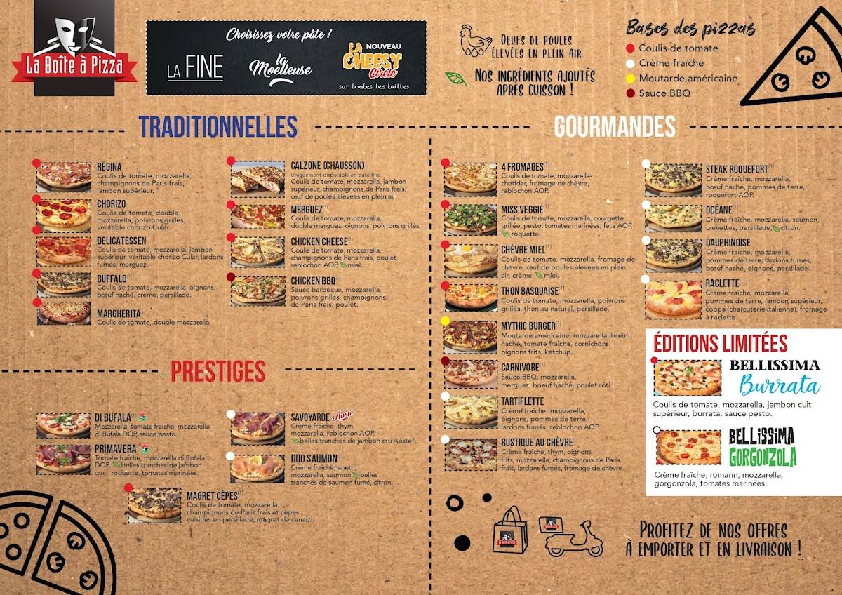 LA BOÎTE A PIZZA Rodez меню