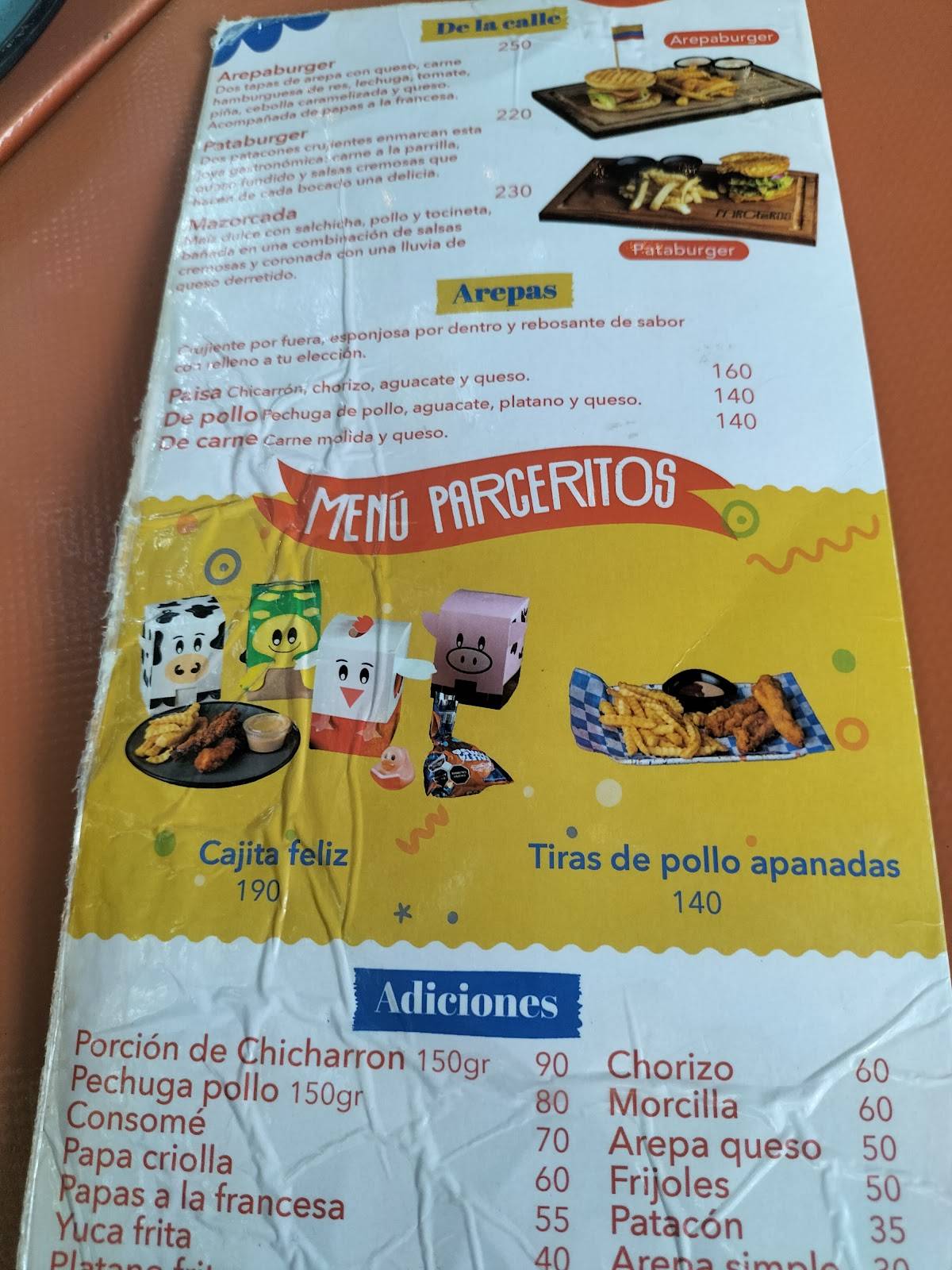 La Bodeguita de Parceros меню