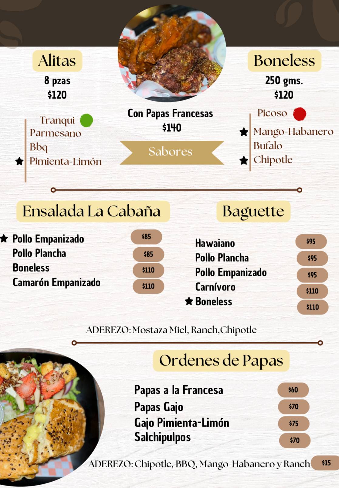 La Cabaña Cafe - Bar меню