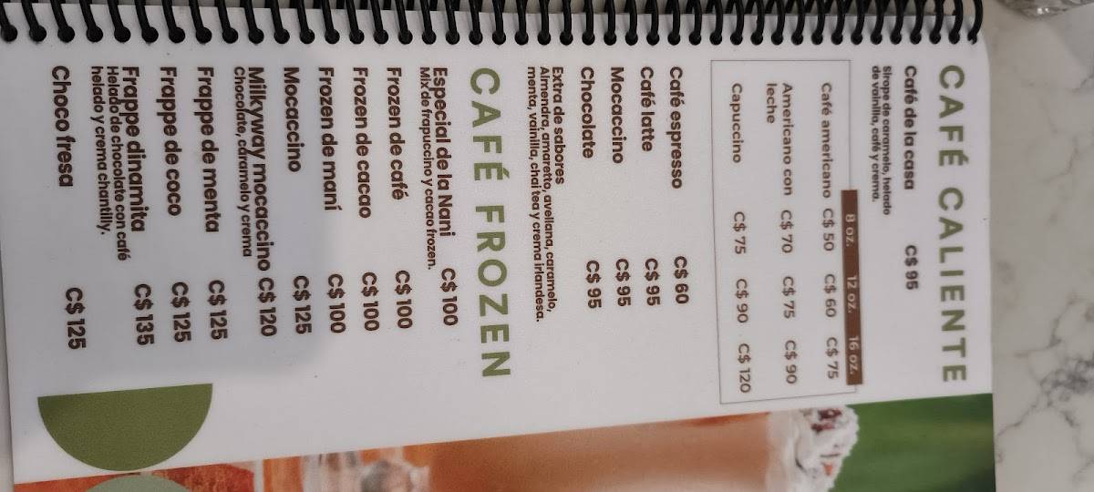 La Nani Café меню