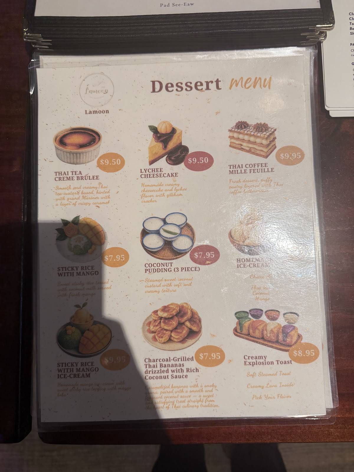 Lamoon Thai меню