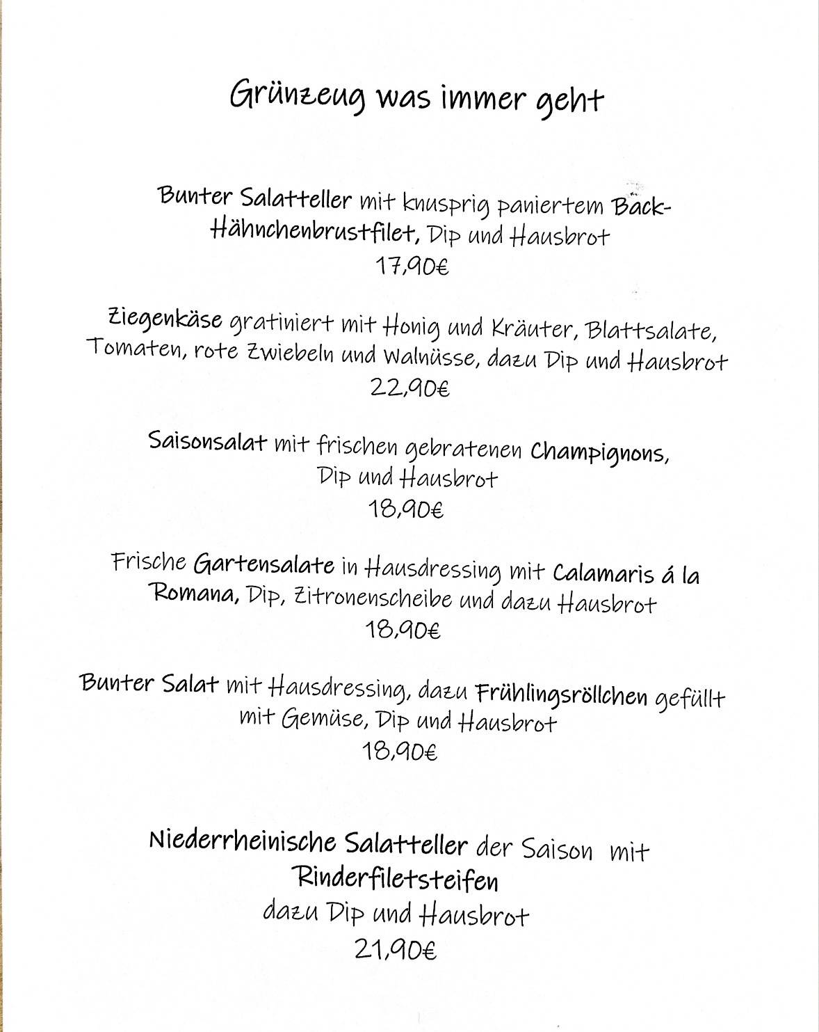 Landhaus Drei Raben меню