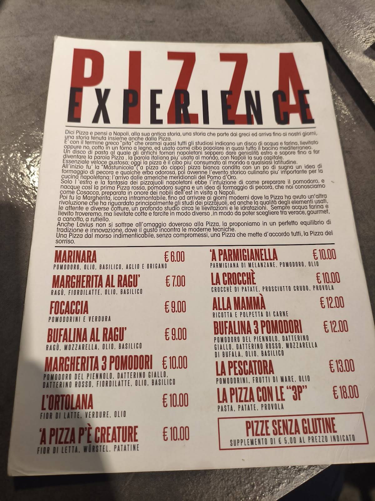 Lavius Ristorante меню