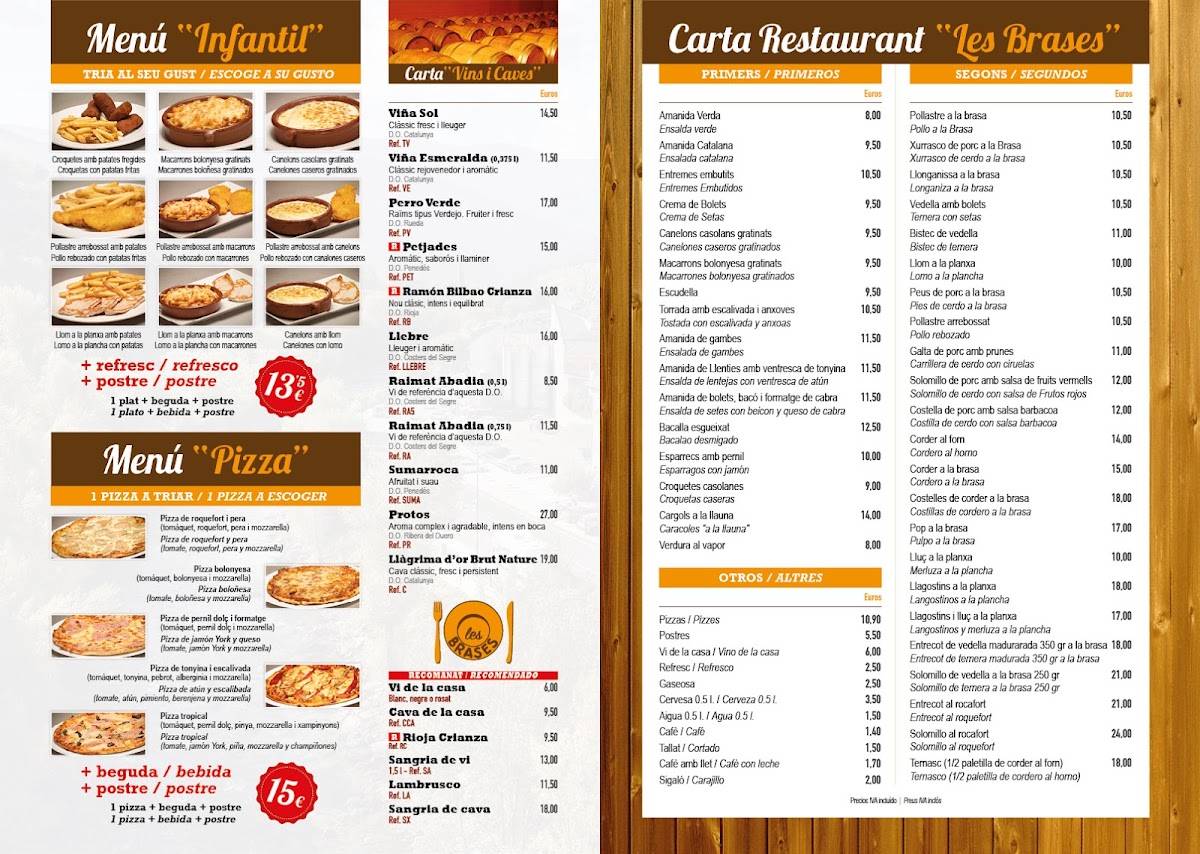 Restaurant Les Brases меню