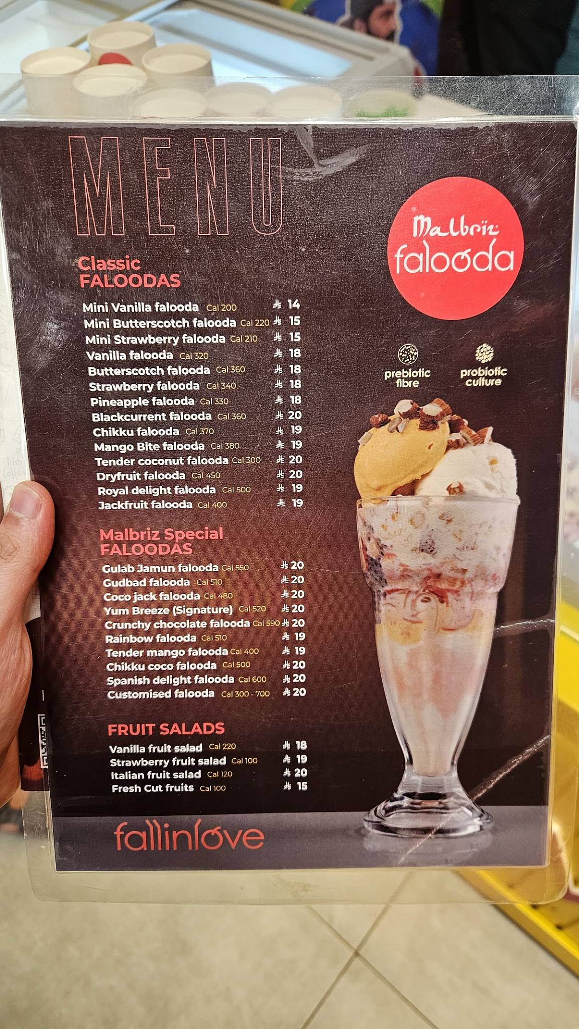 Malbriz falooda меню