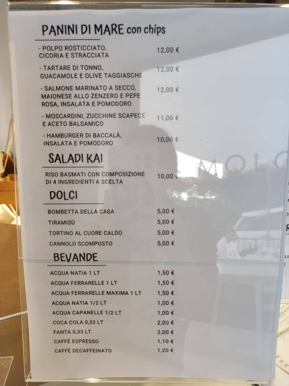 Molo17 Ristorante меню