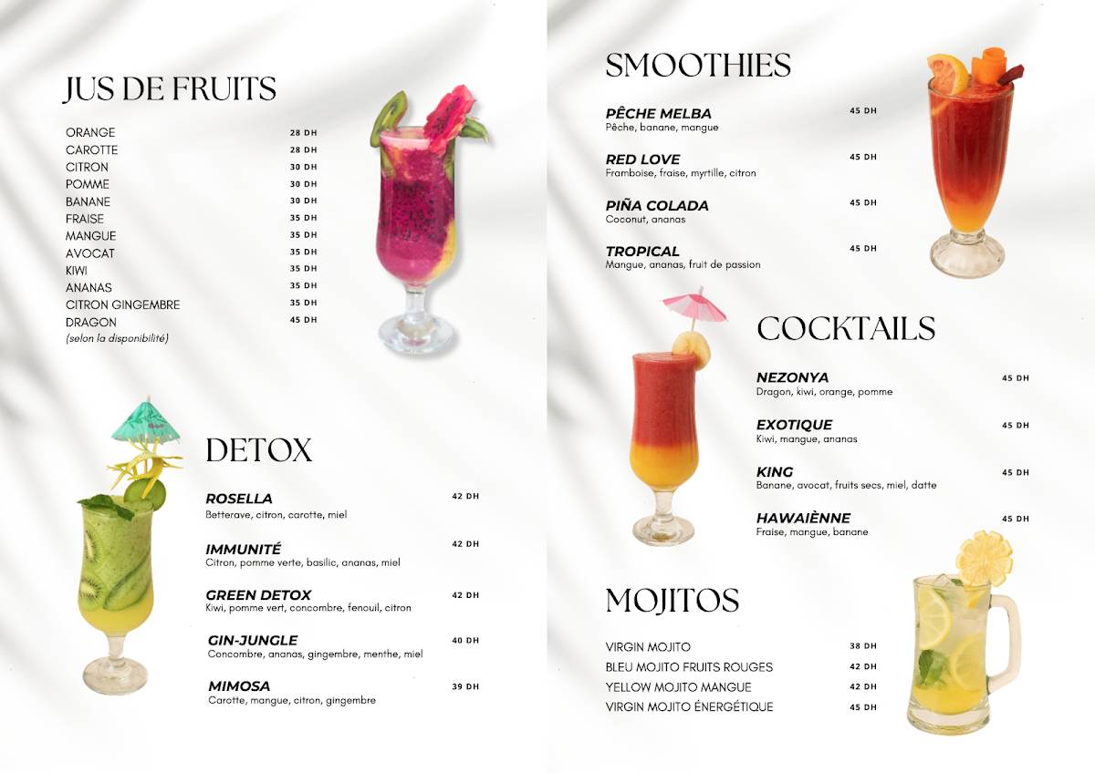 Nezonya Café меню