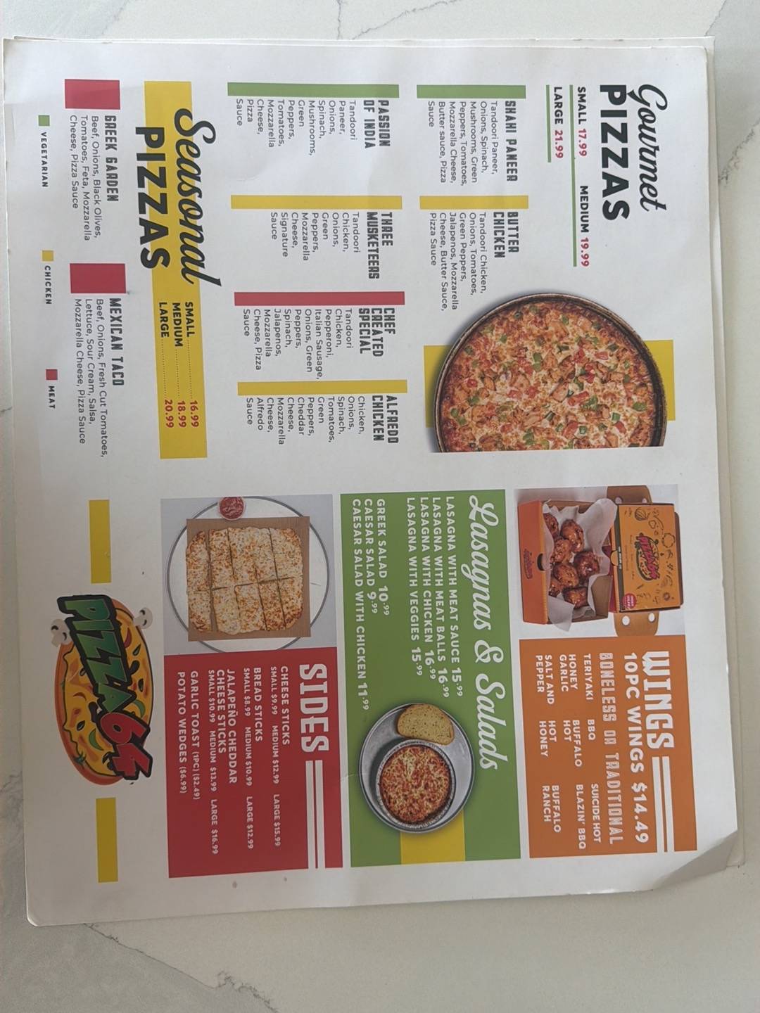 Pizza 64 Maple Ridge меню