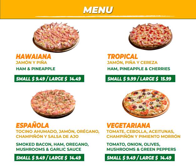 Pizza Goool меню