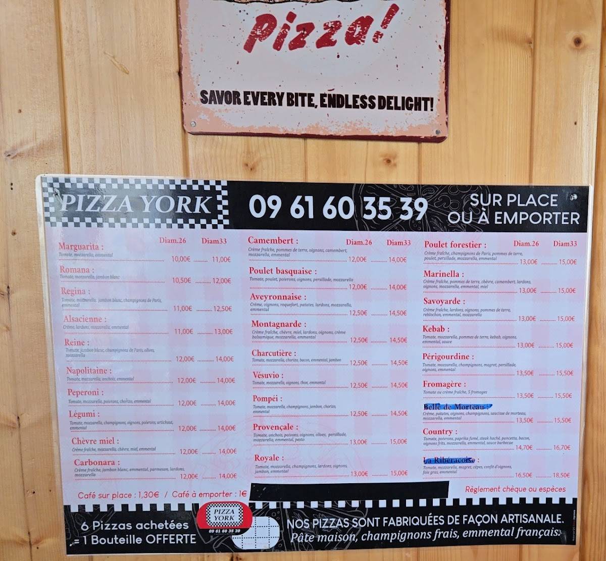 Pizza _ York меню