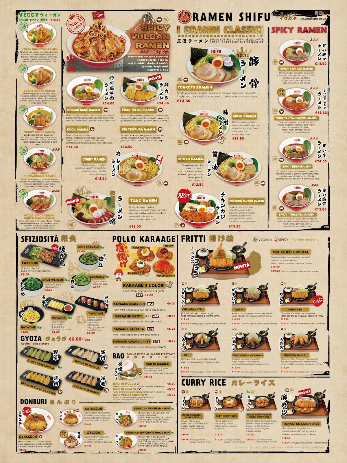 Ramen Shifu Roma Tuscolana меню