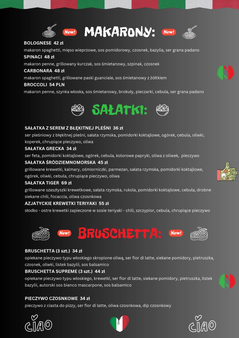 Restauracja ALBATROS меню