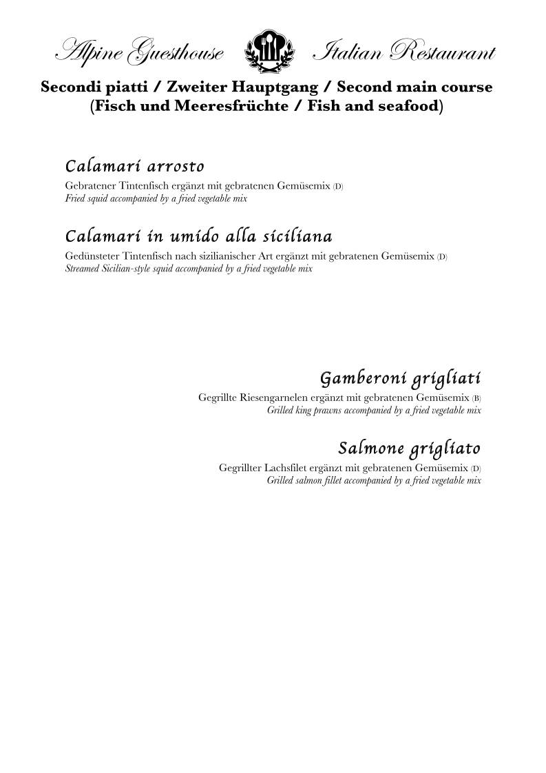 Restaurant, Gasthof Alpenpension меню