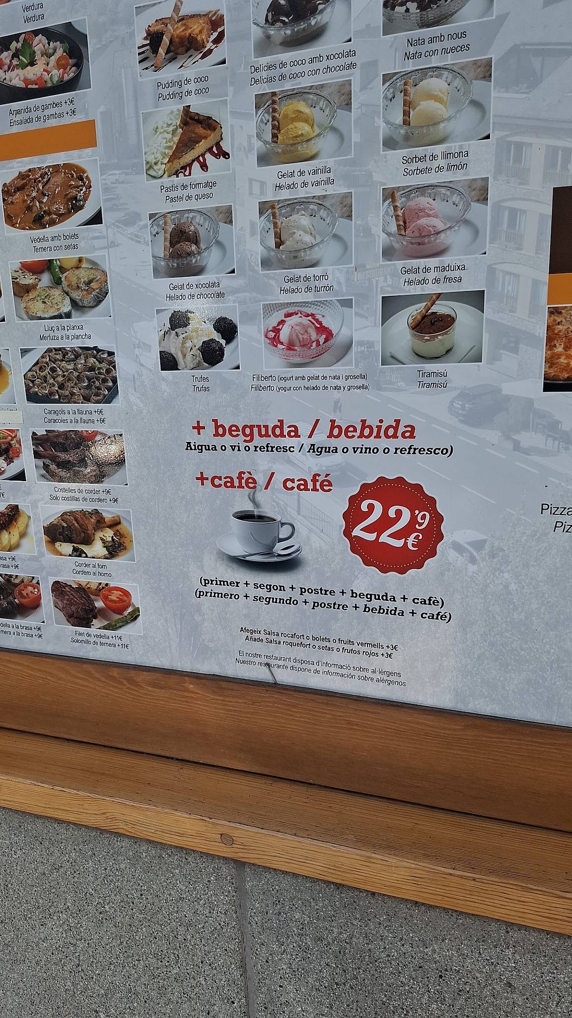 Restaurant Les Brases меню