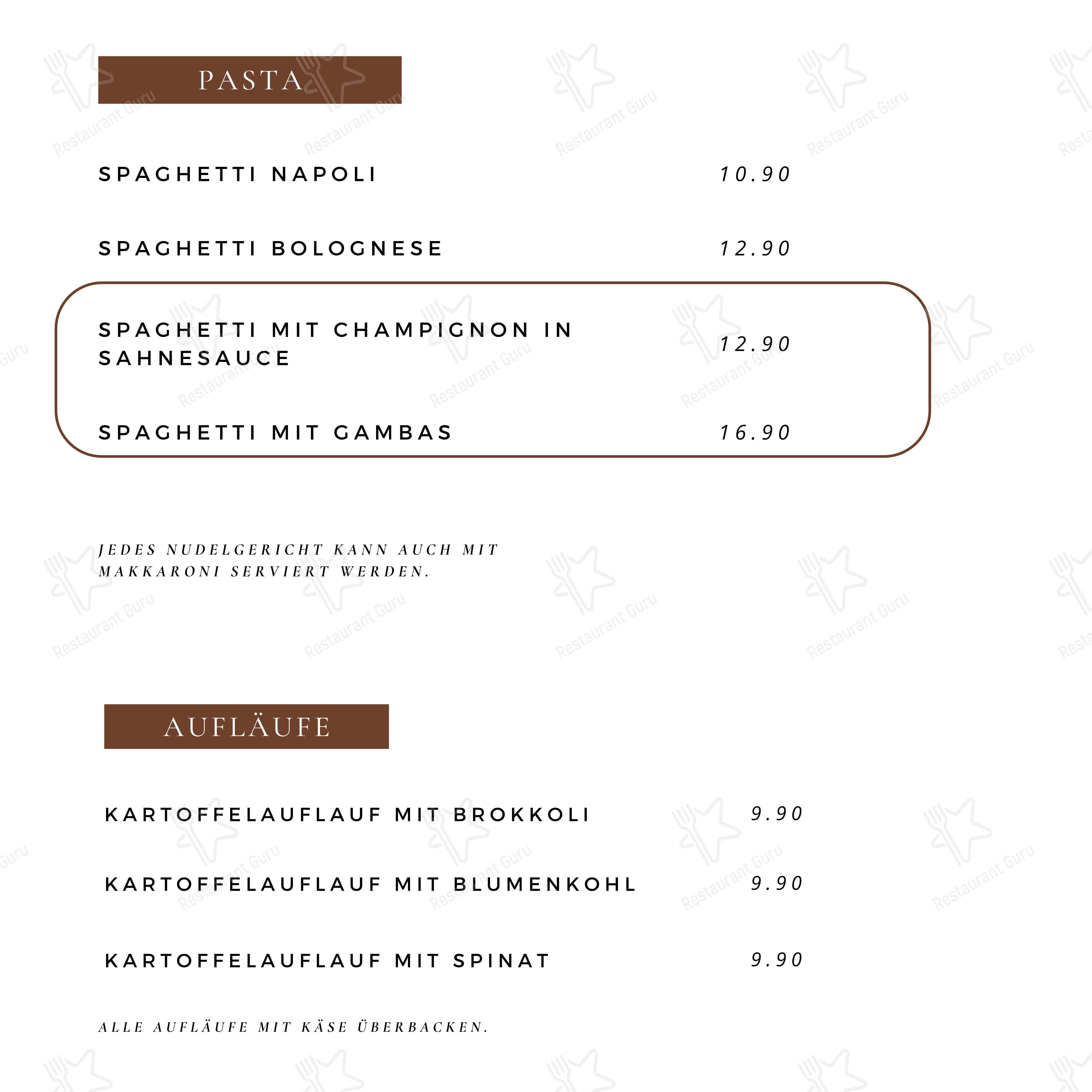 Меню ресторана Restaurant Rococo в Леверкузене