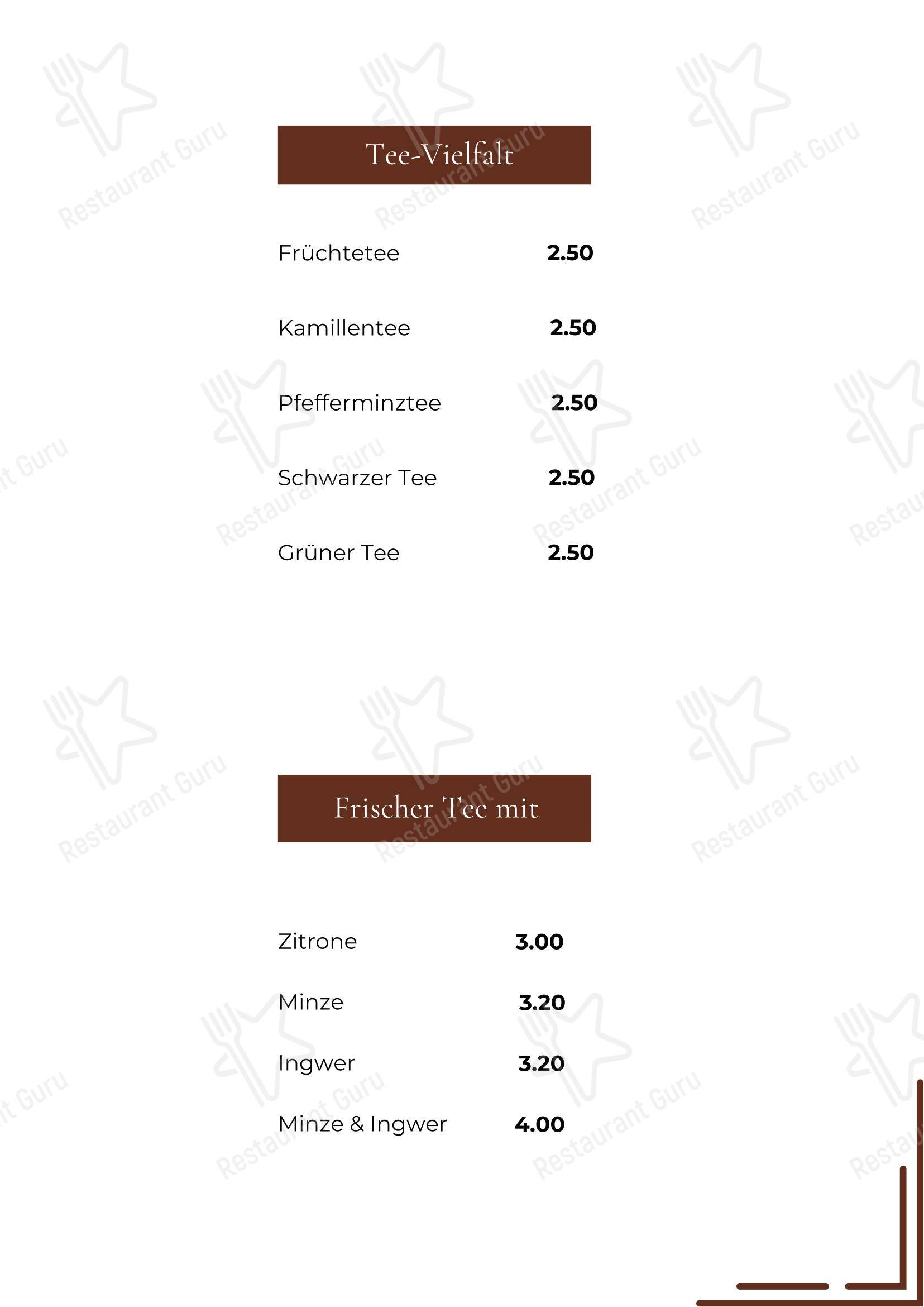 Restaurant Rococo в Леверкузене - Меню напитков