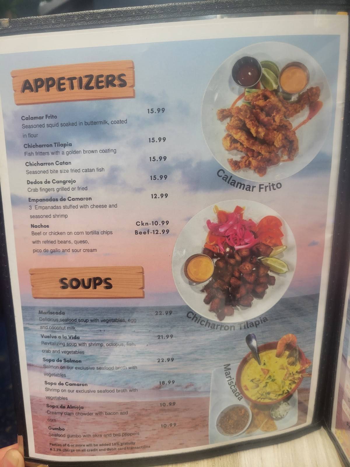 Ostioneria El Roli's меню