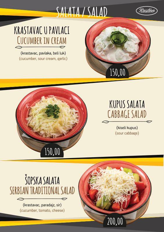 Rustico - restoran pizzeria меню