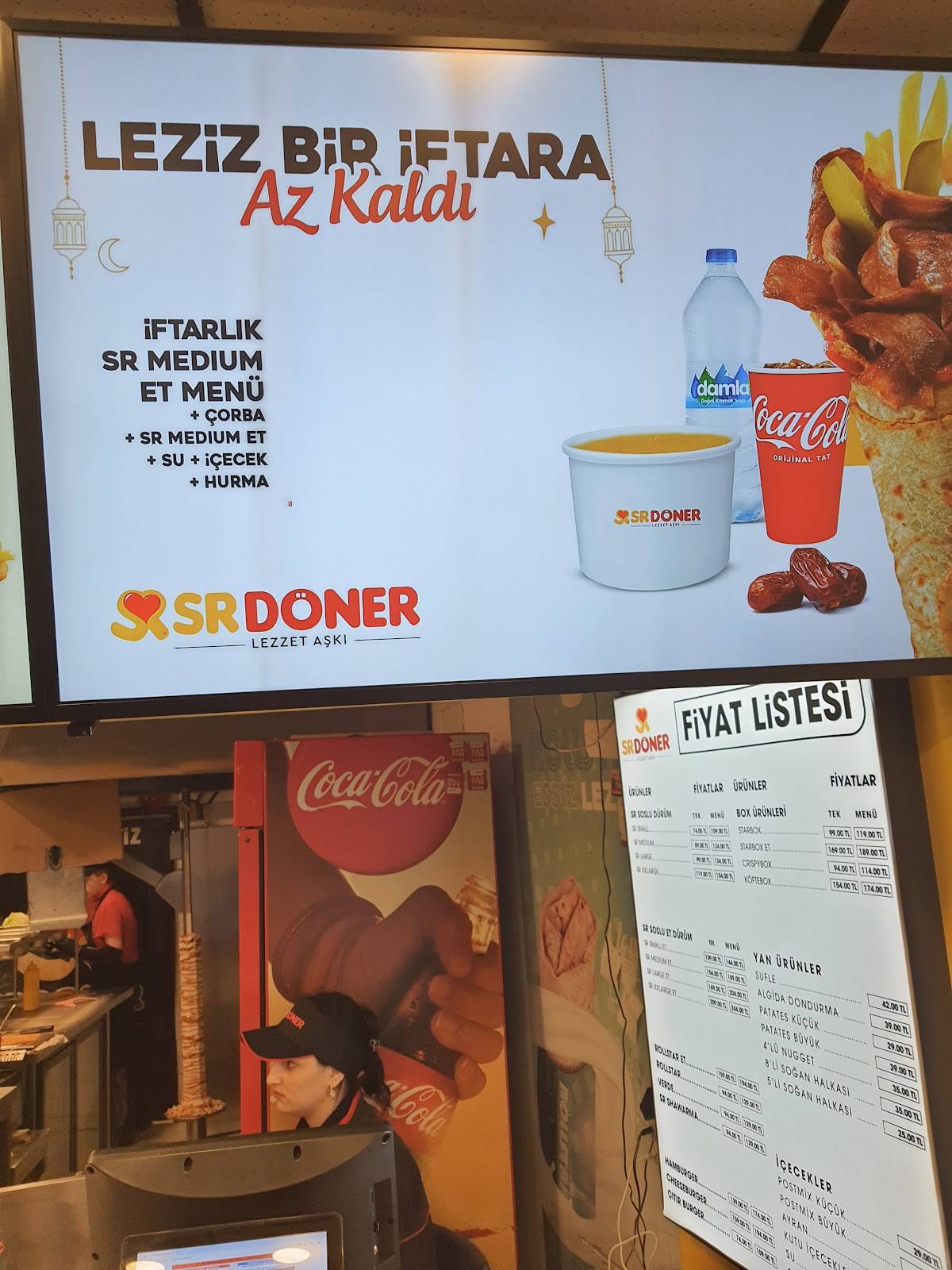 SR Döner меню