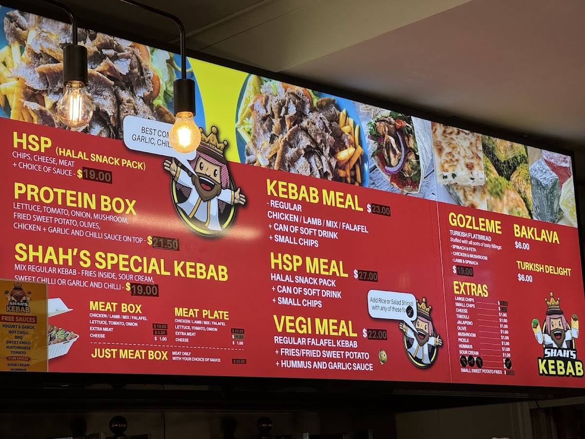 Shah’s Kebab Invermay меню
