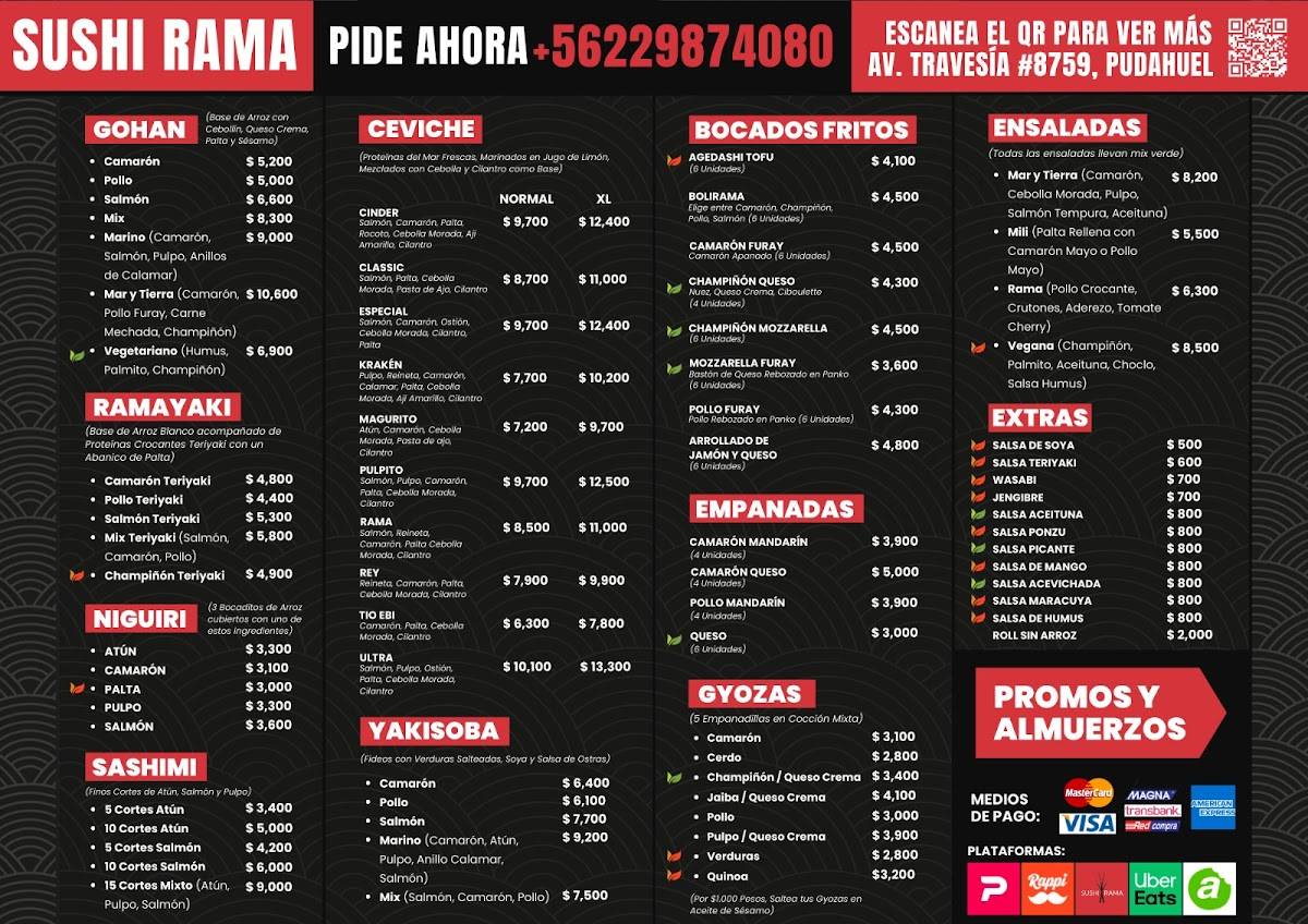 Sushi Rama меню
