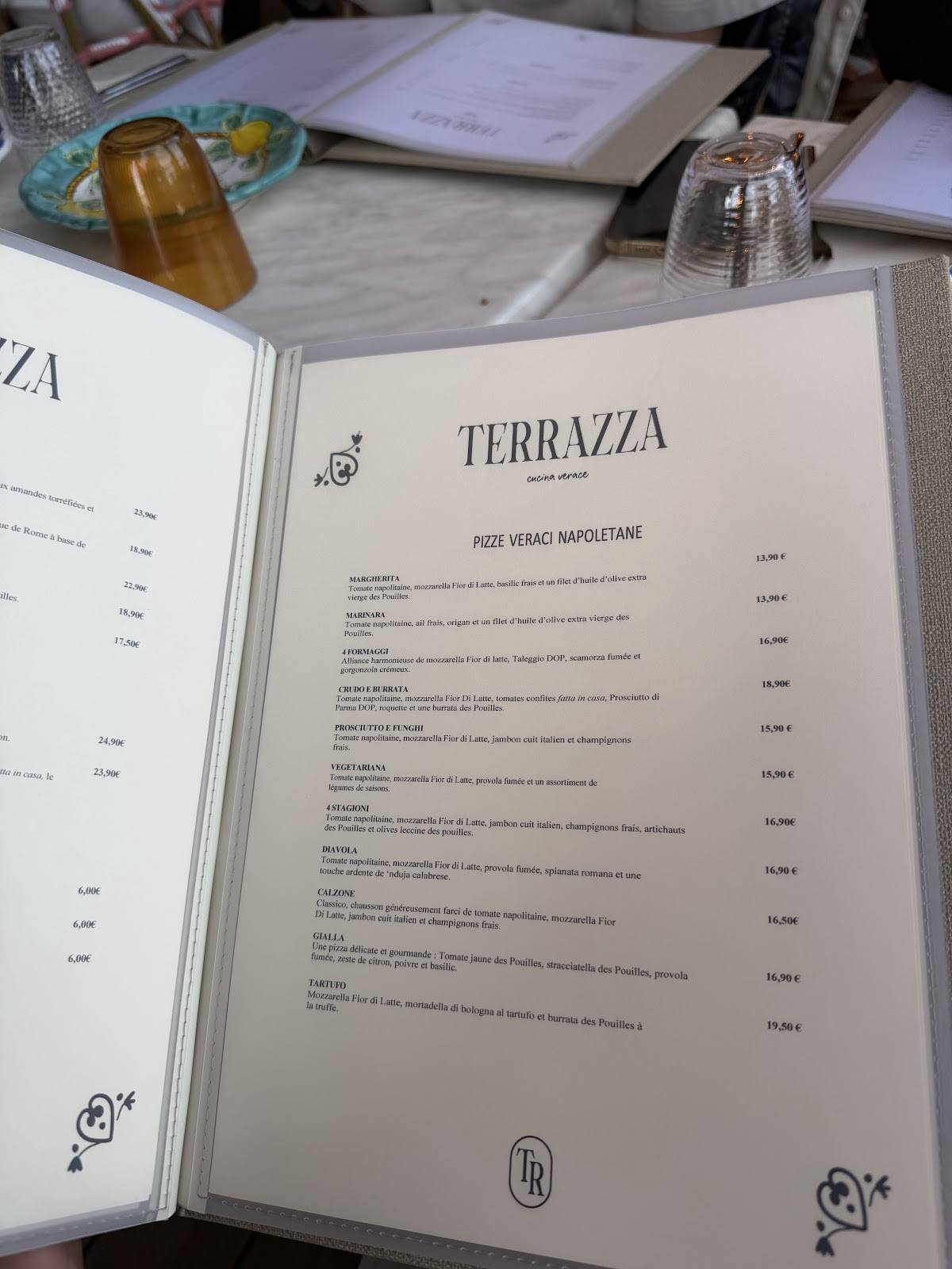 TERRAZZA меню