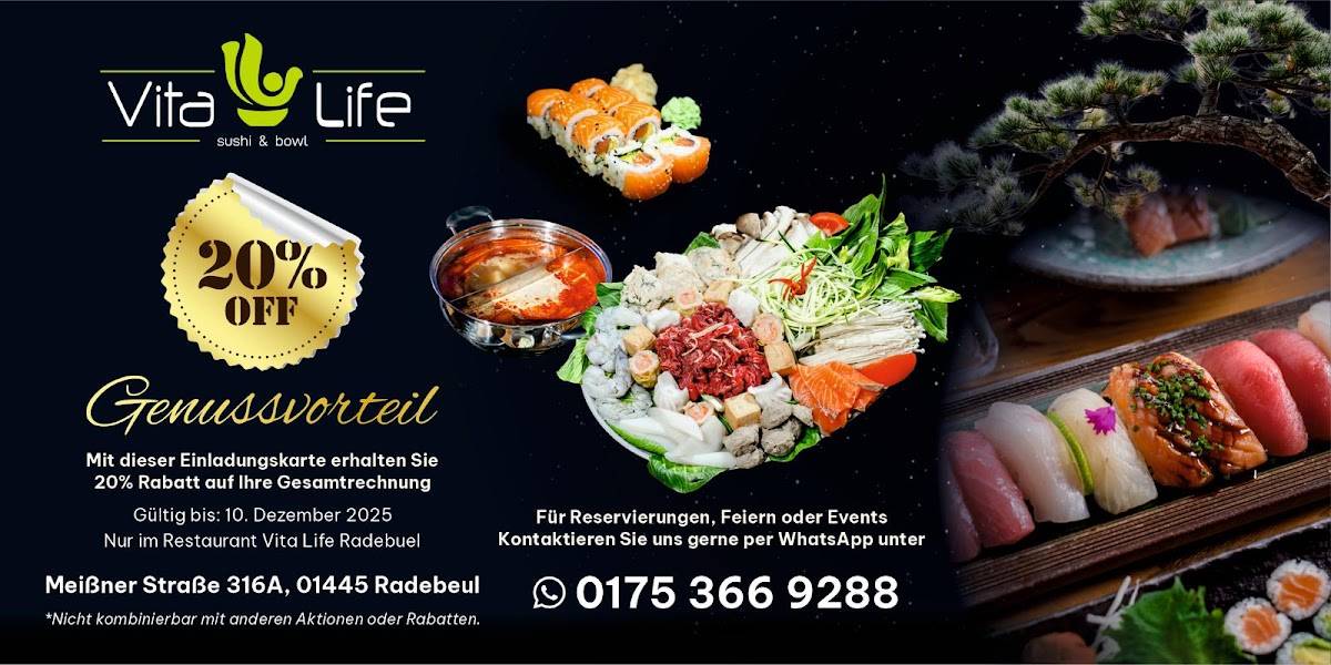 Vita Life Fusion Radebeul меню