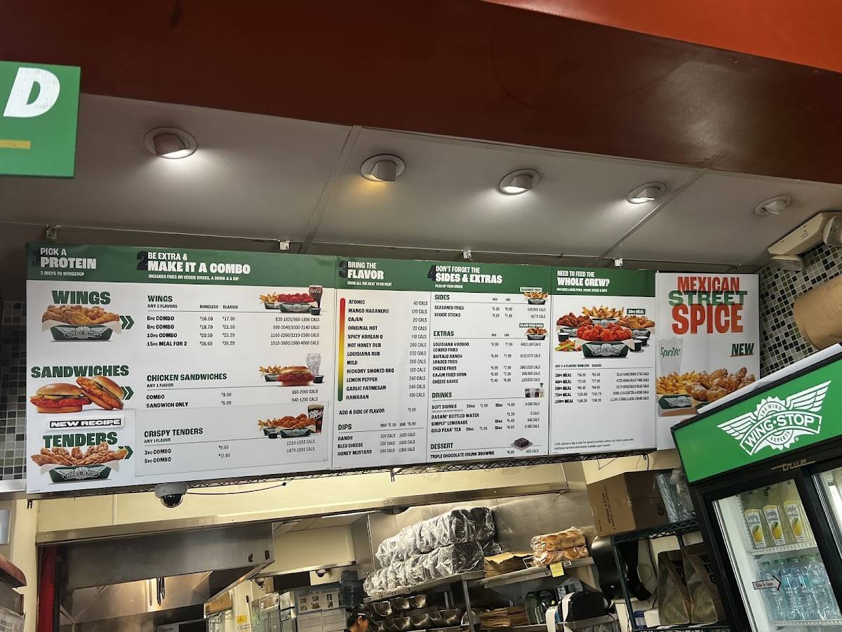 Wingstop меню