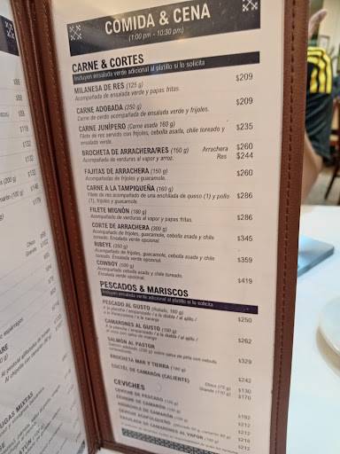 Restaurante Capistrano меню