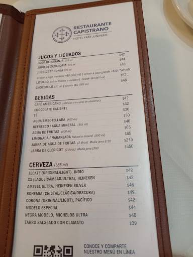 Restaurante Capistrano меню