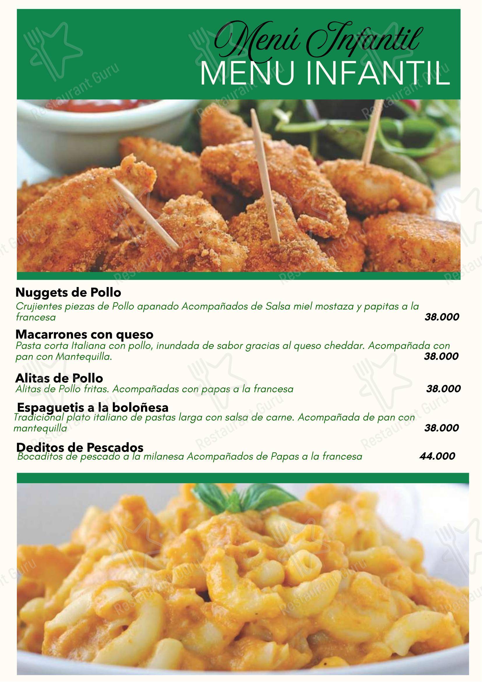 Restaurante Yotojoro в Риоаче - Меню