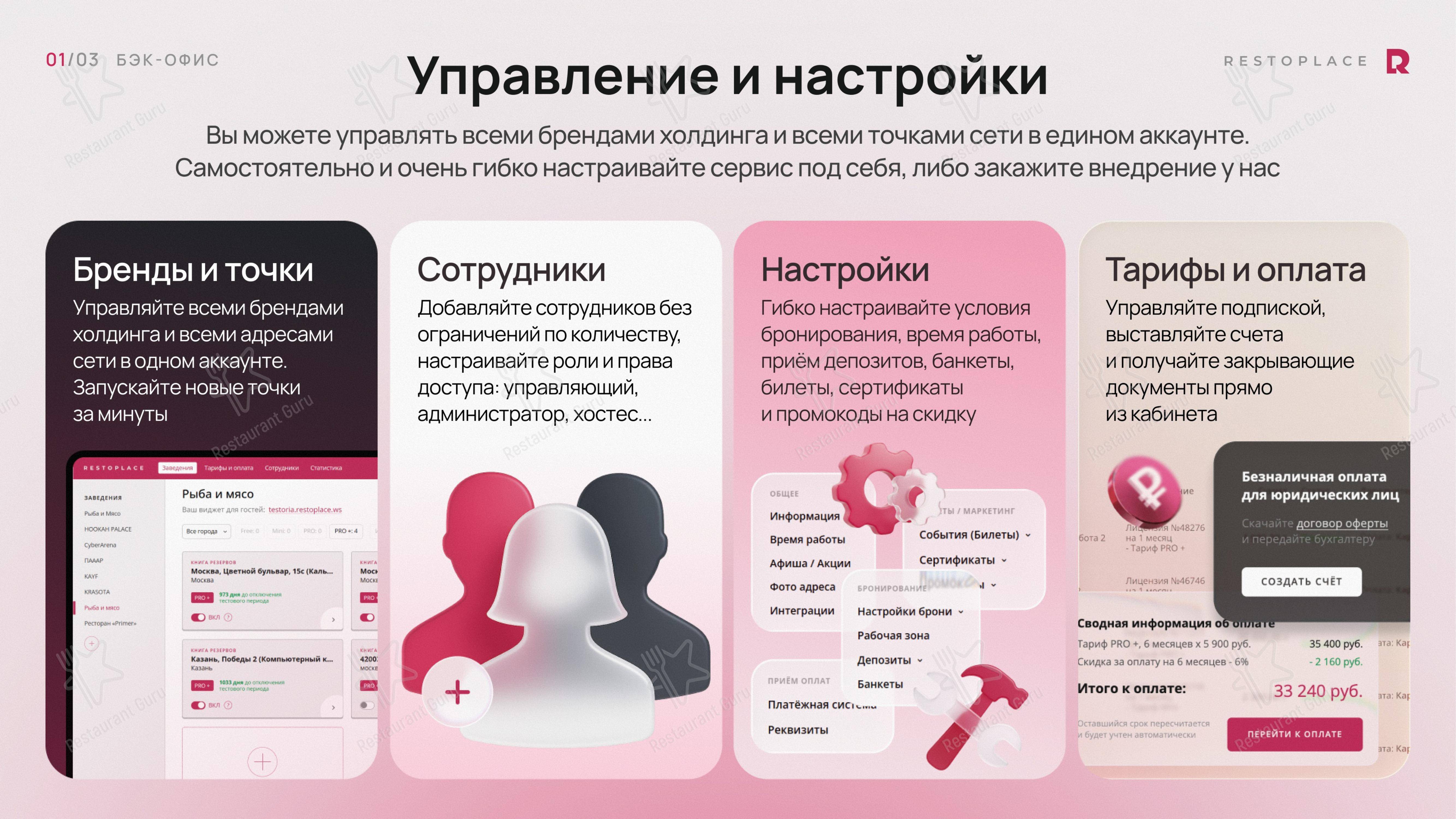 Меню ресторана Restoplace - сервис бронирования столов и бесплатная книга резервов