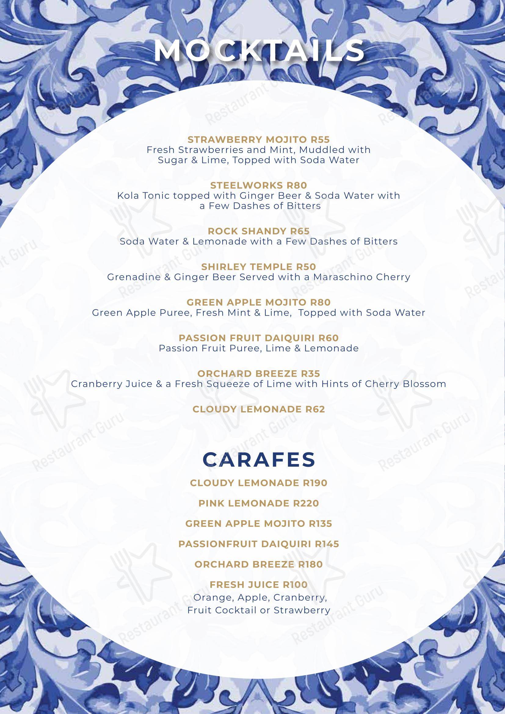 Restaurant Cielo @ Avianto в Рудепурте - Carte menu
