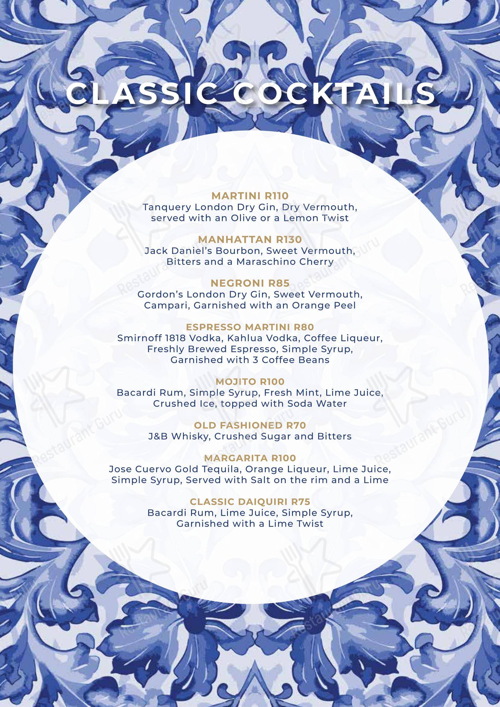 Restaurant Cielo @ Avianto в Рудепурте - Carte menu