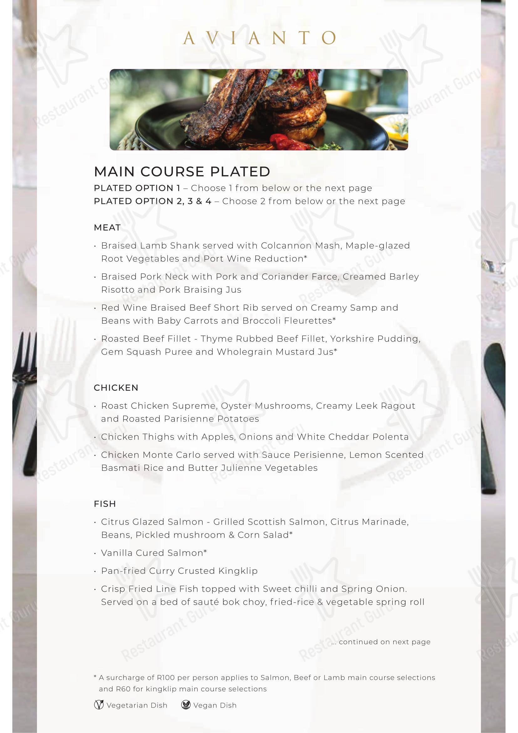Коктейльная карта ресторана Restaurant Cielo @ Avianto в Рудепурте