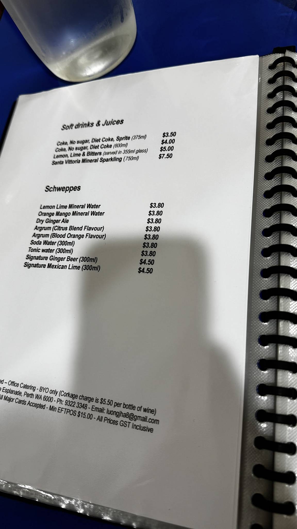 Reveleys Cafe меню