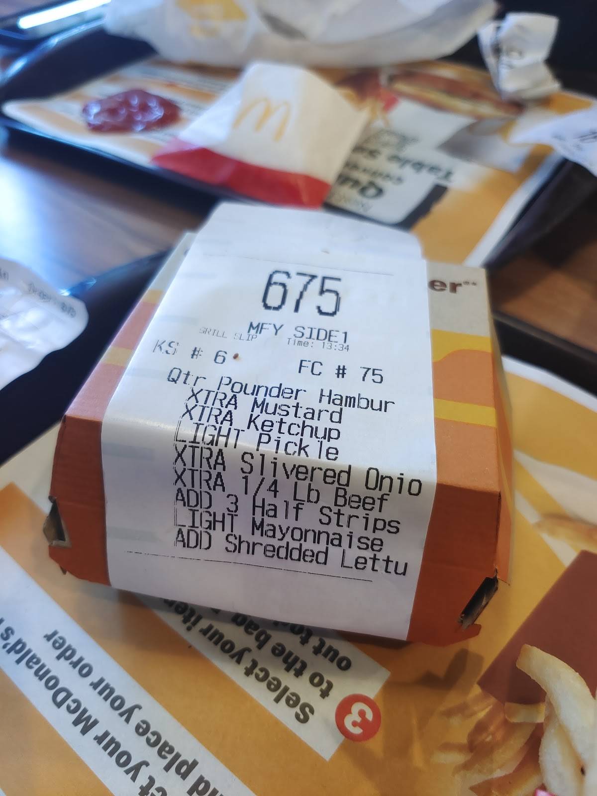 McDonald's меню