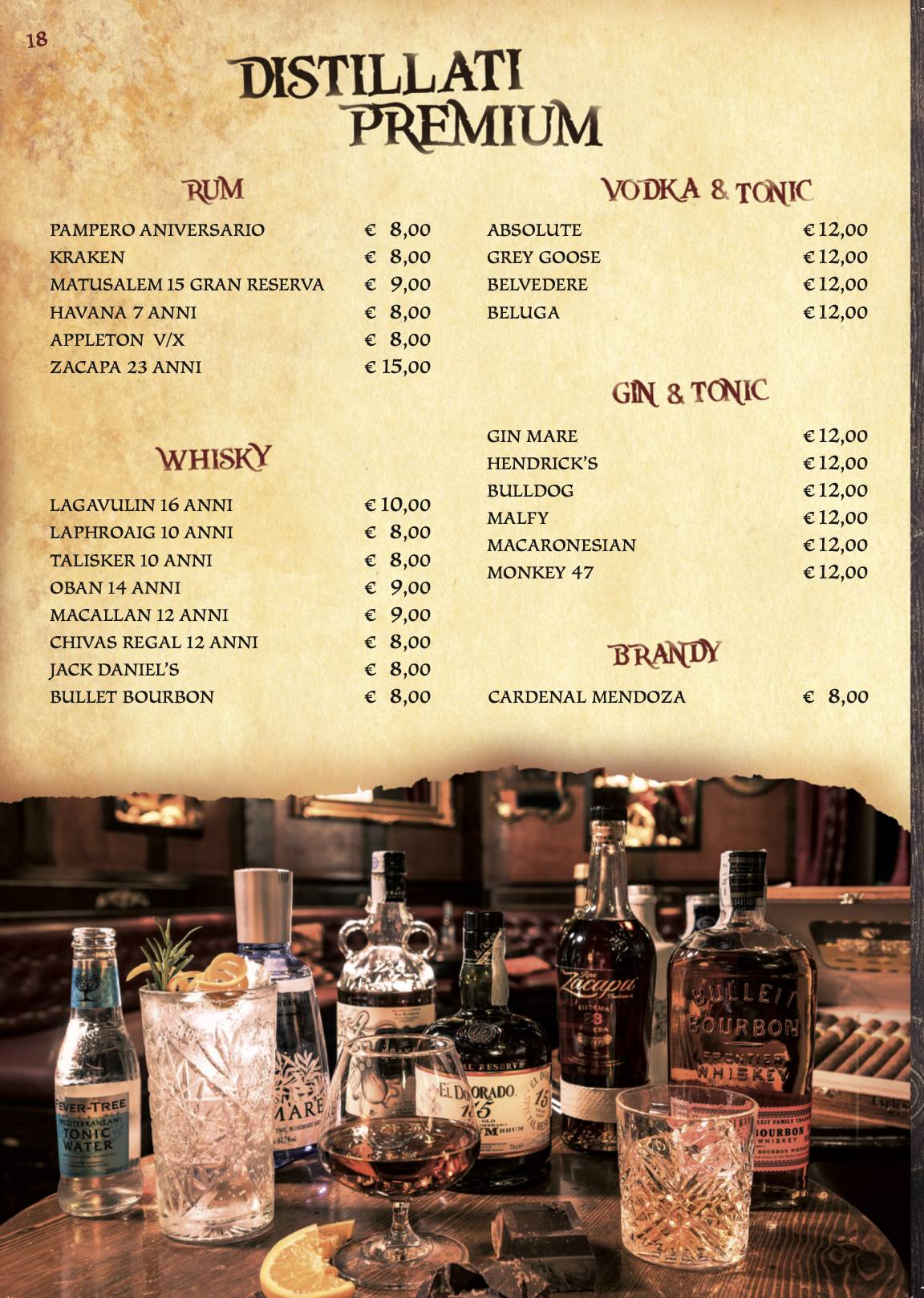 Bounty Rimini меню