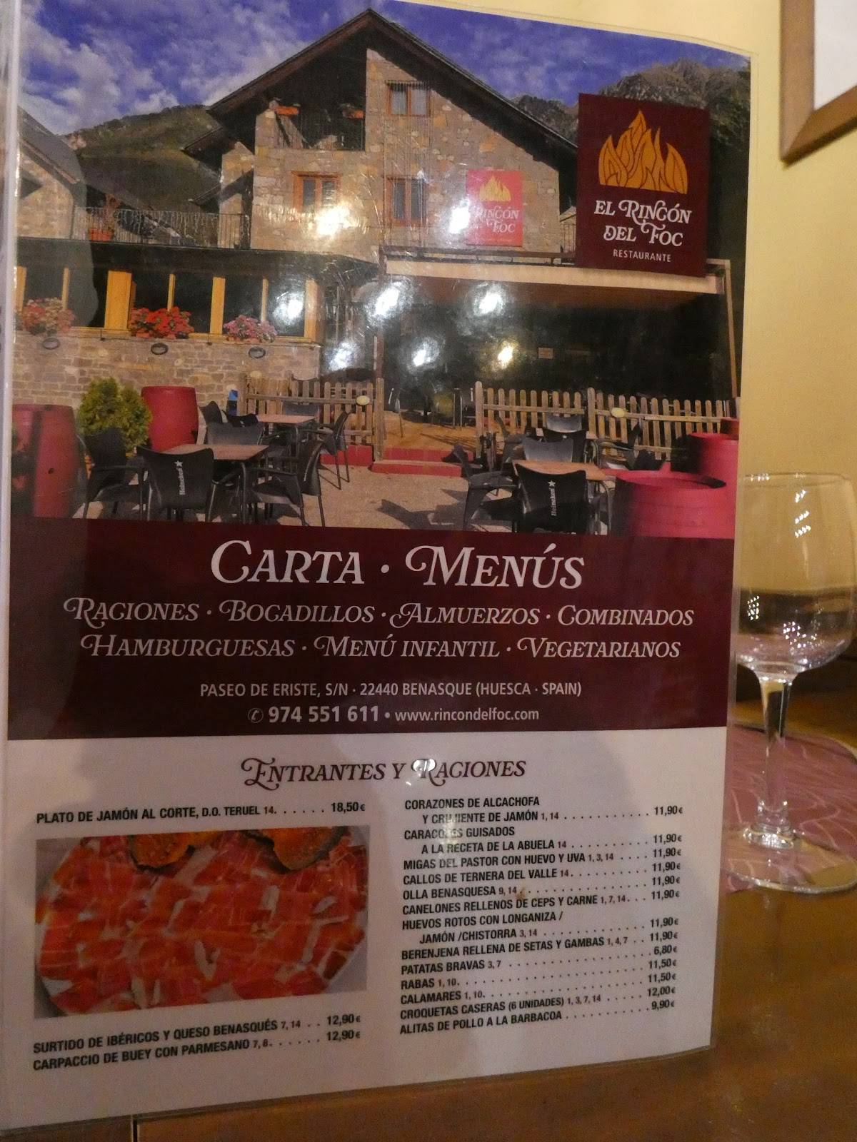 Rincón Del Foc меню