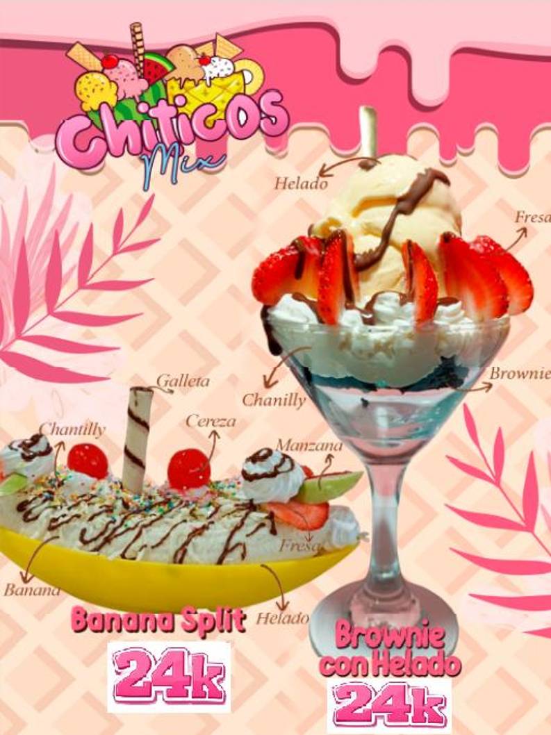 Heladería y Frutería Chiticos Mix меню