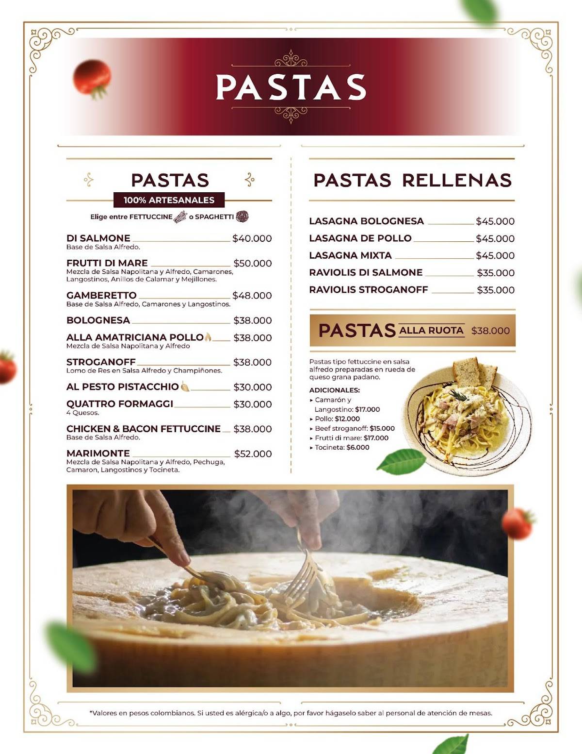 Portofino Ristorante меню