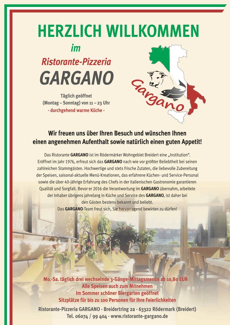 Ristorante Gargano меню