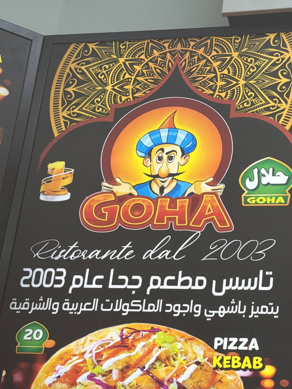 Ristorante Goha di via Padova 58 меню