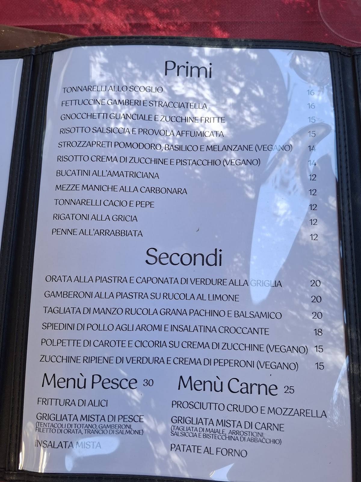 Ristorante Sacco меню
